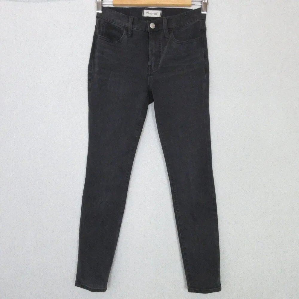 Madewell Jeans Womens 25P‎ Roadtripper Skinny Mid Rise Black Stretch
